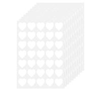 FINDAT 700PCS White Heart Stickers 25mm Vinyl Love Labels