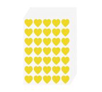 FINDAT 700PCS Yellow Heart Stickers 25mm Vinyl Love Labels