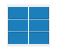 FINDAT Blue Sticky Labels 102×62mm Vinyl Rectangular Stickers Waterproof Self-Adhesive Removable Decals for Office Warehouse Business 60PCS