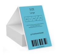 FINDAT Blue Thermal Labels 76 x 127 mm Vinyl Fanfold Shipping Stickers Waterproof Self-Adhesive Removable Decals for Warehouse Office Barcode 300 PCS