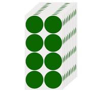 FINDAT Green Round Labels 50 mm Colour Coding Circle Dot Stickers Vinyl Waterproof Self-Adhesive Removable Sticky Name Tags for Home Office Business 80 Pack