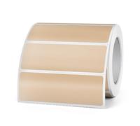 FINDAT Khaki Rectangular Thermal Labels 76 x 25 mm Vinyl Square Stickers Waterproof Multi-Purpose Self-Adhesive Removable Name Tags for Office Business Warehouse 500 PCS
