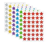 FINDAT Multicolour Star Stickers 25mm Glitter Star Sticker Vinyl Waterproof Self-Adhesive Decals for Classroom Rewards DIY 350PCS