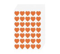 FINDAT Orange Heart Stickers 25mm Vinyl Labels Waterproof Removable Self-Adhesive Love Decals for Valentine's Day DIY Decoration 700PCS