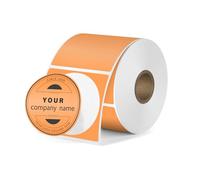 FINDAT Orange Round Thermal Labels 30 mm Circle Stickers Vinyl Removable Self-Adhesive Waterproof Decals Compatible with M110 M220 300 PCS