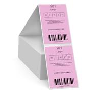 FINDAT Purple Thermal Labels 50 x 76 mm Vinyl Fanfold Shipping Stickers Self-Adhesive Removable Waterproof Decals for Warehouse Office Barcode 500 PCS