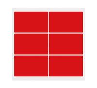 FINDAT Red Sticky Labels 102×62mm Vinyl Rectangular Stickers Waterproof Self-Adhesive Removable Decals for Office Warehouse Business 60PCS