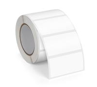FINDAT White Rectangular Thermal Labels 50 x 25 mm Vinyl Square Stickers Waterproof Multi-Purpose Self-Adhesive Removable Name Tags for QR Code Barcode DIY Logo 500 PCS