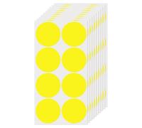 FINDAT Yellow Round Labels 50 mm Colour Coding Circle Dot Stickers Vinyl Waterproof Self-Adhesive Removable Sticky Name Tags for Home Office Business 80 Pack