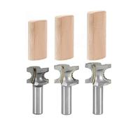 FindBuyTool Domino Router Bit Set,12mm Shank,Tungsten Carbide Domino Tenon Cutter,Sizes 10/12/14mm,Wavy Groove Design,Compatible with Festool DF700,3pcs