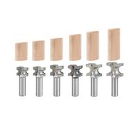 FindBuyTool Domino Router Bit Set,12mm Shank,Tungsten Carbide Domino Tenon Cutter,Sizes 5/6/8/10/12/14mm,Wavy Groove Design,Compatible with Festool DF700,6pcs