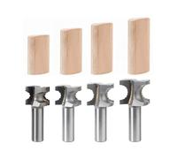 FindBuyTool Router Bit Set, 1/2-Inch Shank, 8mm/10mm/12mm/14mm Cutters, Tungsten Carbide Domino Tenon Cutter, Domino Router Bit Set for Festool DF700, 4PCS