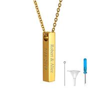 FindChic Ashes Keepsake Necklace Customized Urns Cremation Necklaces for Ashes for Men