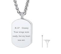 FindChic Ashes Necklace for Men Creamation Jewelry Necklace Urns for Ashes for Women