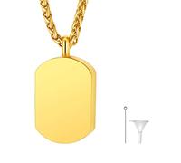 FindChic Ashes Necklace Urn Jewelry for Men Cremation Keepsake Necklaces