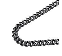 FindChic Black Stainless Steel Necklace for Men 9mm Chunky Mens Chain 22inch Miami Cuban Link Chains Hip Hop Curb Cowboy Necklaces Men's Jewellery for Father
