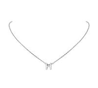FindChic H Necklace Chain with Initial Silver Letter Necklace