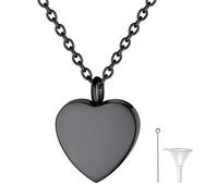 FindChic Heart Ashes Necklace Ash Pendants Cremation Jewelry Keepsake Urn Necklace