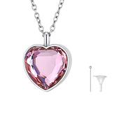 FindChic Heart Pet Urn Memory Necklace for a Loss Cremation Jewellery for Ashes