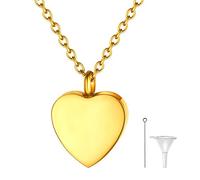 FindChic Heart Urn Necklace Ashes Jewelry Memorial Pendant Cremation Necklaces for Ashes