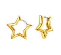 FindChic Hoop Earrings for Women Hypoallergenic Small Huggie 19mm Gold Copper Pierced Round Earrings Jewellery Gift for Granddaughter Mother