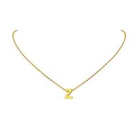 FindChic Initial Necklace for Women Letter Z Pendant Alphabet Gold Letter Choker Necklaces with Stainless Steel Chain 16+2 Inch Extender Chains Women Jewellery Gift