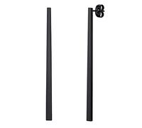 FindChic Long Bar Earrings,Black Gun Plated Stainless Steel Bar Drop Earrings For Women Girls, Minimalist Plain Simple Straight Bar Stick Earrings,Classic Long Vertical Bar Earrings Dangle