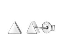 FindChic Minimalist Triangle Stud Earrings for Women Wife Sterling Silver Simple Tiny Earring Studs
