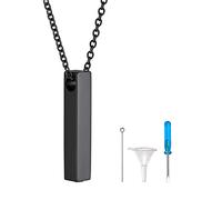 FindChic Necklace for Ashes for Men Keepsake Jewelry Cremation Urn Pendant Necklace