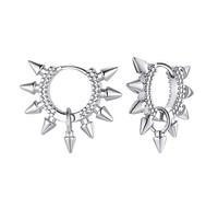 FindChic Spike Huggies Hoop Earrings Jewellery for Women Hypoallergenic Platinum Plated Small Huggy Spike Earrings