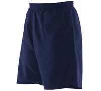 Finden & Hales BLACK or BLUE Microfibre Sports Shorts with peach finish