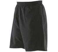 Finden & Hales BLACK or BLUE Microfibre Sports Shorts with peach finish