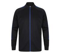 Finden & Hales Men's Contrast Panel Knitted Tracksuit Top in Dark Navy | Size: Medium Finden & Hales Dark Navy M