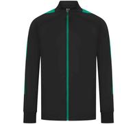 Finden & Hales Mens Contrast Panel Knitted Tracksuit Top RW10102