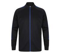 Finden & Hales Mens Contrast Panel Knitted Tracksuit TopS Navy/Royal Blue RW101