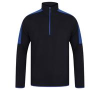 Finden & Hales Mens Contrast Panel Quarter Zip Midlayer RW9578