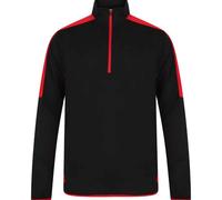 Finden & Hales Mens Contrast Zip Neck Midlayer Top PC3508