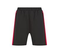 Finden & Hales Mens Knitted Pocket Shorts (L) (Black/Red)