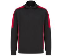 Finden & Hales Men's Team Contrast Panel Hoodie in True Black | Size: Small Finden & Hales True Black S