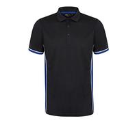 Finden & Hales Mens TopCool Short Sleeve Contrast Polo Shirt (2XL) (Navy/Royal/White)