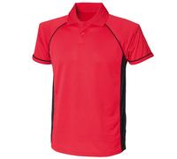 Finden & Hales Panel Performance Polo LV310 - Adults Short Sleeve Sports T-Shirt