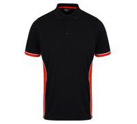 Finden & Hales Panel polo - Dyed-to-match buttons with contrast stitching