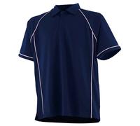 Finden + Hales Performance Breathable Contrast Piped Short Sleeve Polo Shirt