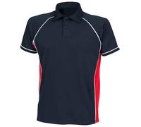 Finden + Hales Performance Breathable Contrast Piped Short Sleeve Polo Shirt