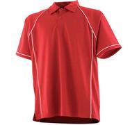 Finden + Hales Performance Breathable Contrast Piped Short Sleeve Polo Shirt