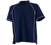 Finden & Hales Piped Performance Polo LV370- Short Sleeve Fitness Collar T-Shirt