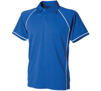 Finden & Hales Piped Performance Polo LV370- Short Sleeve Fitness Collar T-Shirt