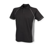Finden & Hales Piped Performance Polo LV370- Short Sleeve Fitness Collar T-Shirt