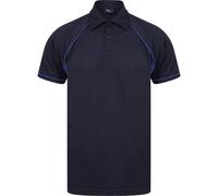 Finden Hales Piped Performance Polo Navy Royal Sports Fit CoolPlus Fabric