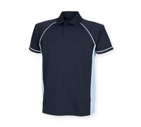 Finden & Hales Piped Performance Polo - Navy/Sky/White